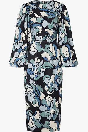 By Malina Serina -print Recycled-satin Midi Dress