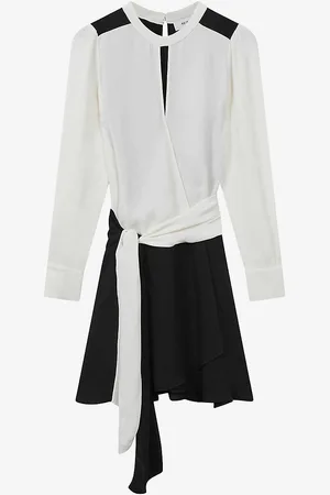 Reiss Sadie Colourblock Woven Mini Dress