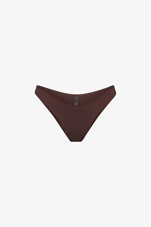 SKIMS Signature Swim Snake-print Stretch Recycled-nylon Bikini Bottoms