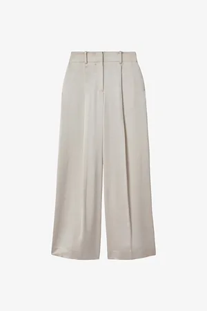 Reiss Isla Wide-leg High-rise Satin Trousers
