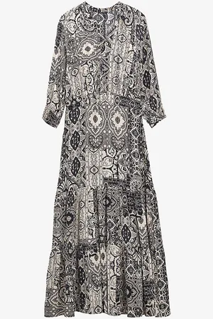 IKKS Scarf-print Woven Maxi Dress