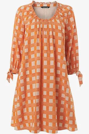 Whistles Lydia Checked Woven Trapeze Mini Dress