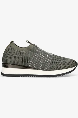 Carvela Janeiro 2 Crystal-embellished Woven Low-top Trainers