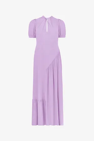 Ro&Zo Scarlett Twist-neck Stretch-woven Maxi Dress