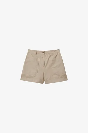 Reiss Nova Turn-up Mid-rise Stretch-cotton Shorts