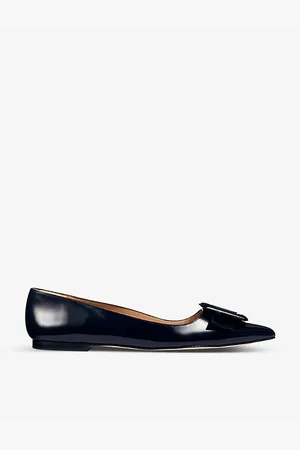LK Bennett Devon Buckle Patent-leather Flats