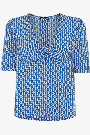 Whistles Geometric-print Woven Top