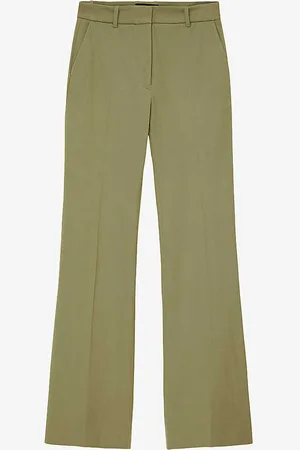 Joseph Tafira Structured-waist Flared Mid-rise Stretch-woven Trousers