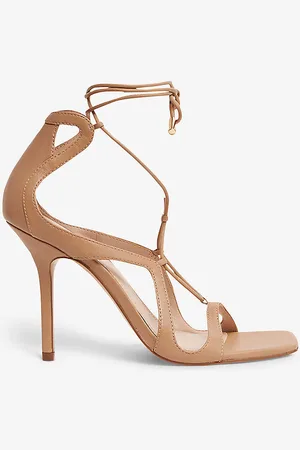 Reiss Kate Cross-strap Leather Heeled Sandals