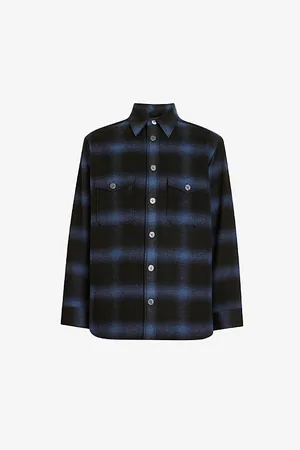 AllSaints Rotation Checked Oversized Woven Overshirt