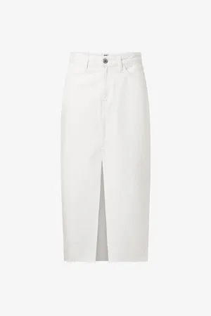 Twist & tango Gemma Raw-hem Denim Maxi Skirt