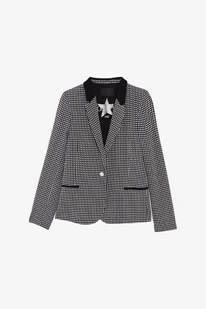 IKKS Straight-fit Graphic-print Woven Jacket