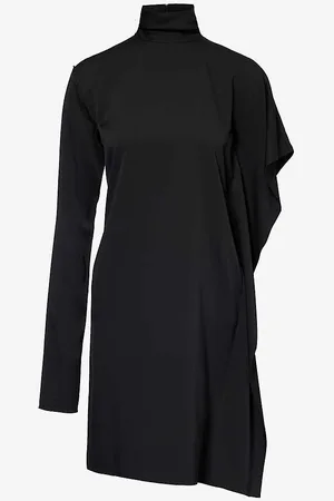 Sportmax Circolo Asymmetric Stretch-silk Midi Dress