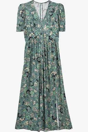 IKKS Cosmic Flower Graphic-print Woven Maxi Dress
