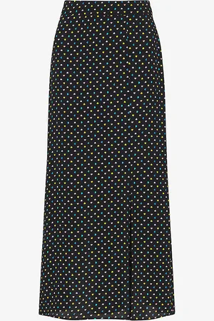 Whistles Scattered Hearts Graphic-print Woven Midi Skirt