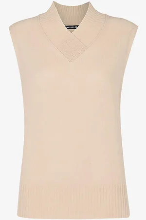 Whistles V-neck Relaxed-fit Wool Tank