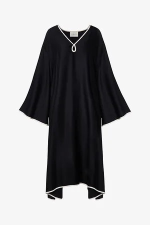By Malina Briony Cut-out Wide-sleeve Woven Midi Dress