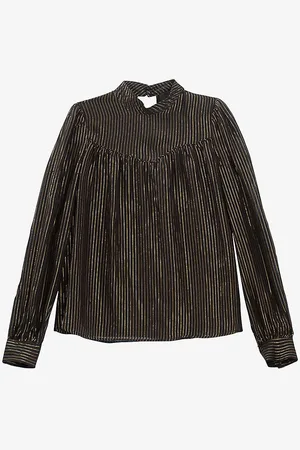 IKKS Striped Silk-blend Top