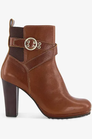 Dune Oreana Buckle-detail Leather Ankle Boots
