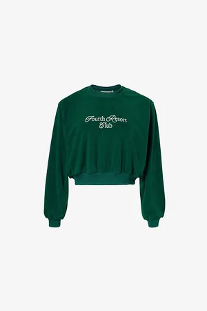 4th & Reckless Bay Text-embroidered Relaxed-fit Woven Sweatshirt