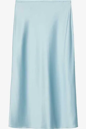 Joseph Isaak High-rise Silk-satin Midi Skirt