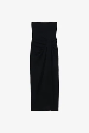 IRO Isidara Gathered-front Slim-fit Stretch-jersey Midi Dress