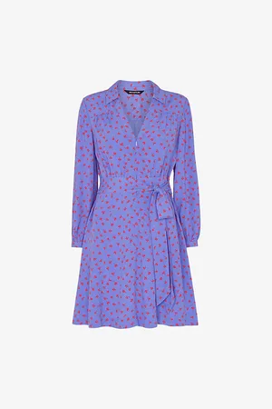 Whistles Scattered Petal-print Woven Mini Dress