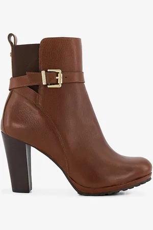 Dune Orielle Side-buckle Leather Ankle Boots