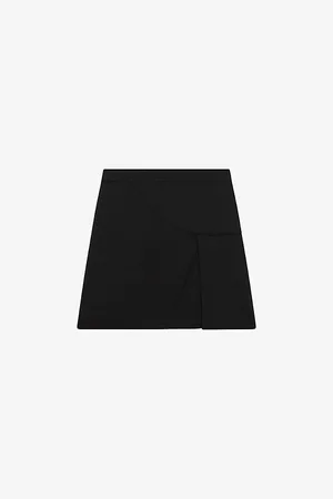 Reiss Erin Front-split Linen Mini Skirt