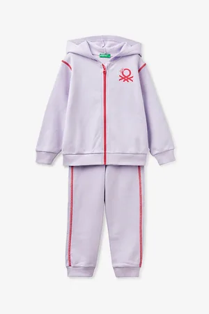 Benetton Logo-print Contrast-trim Cotton Tracksuit 18 Months-6 Years