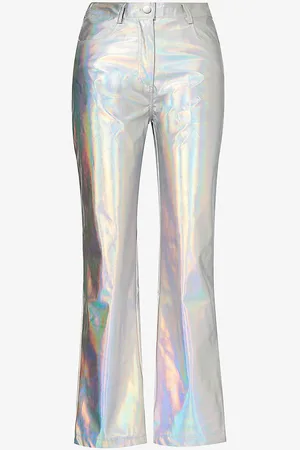 Amy Lynn Space Straight-leg Mid-rise Faux-leather Trousers