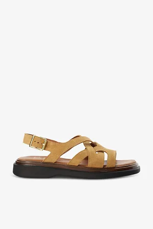 Dune Leebra Cross-strap Suede Flatform Sandals