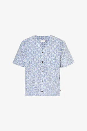 HONOR THE GIFT Infinity Short-sleeved Cotton-blend Shirt