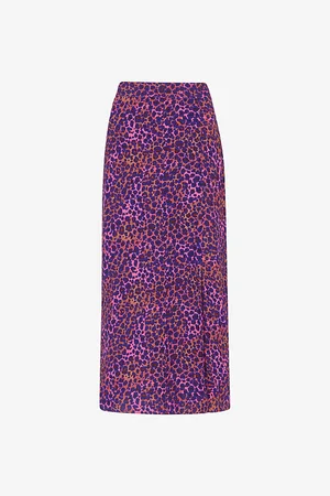 Whistles Leopard-print High-rise Woven Midi Skirt