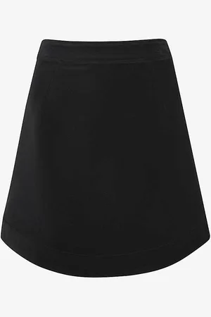 Whistles A-line Curved-hem Velvet Mini Skirt