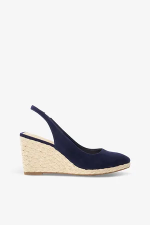 Dune Cadance Sling-back Suede Wedge Espadrilles