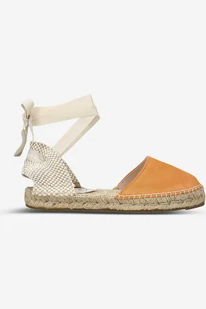 MANEBI Hamptons Contrast-stitch Suede Espadrilles