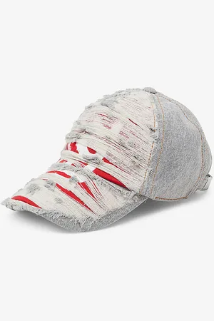 Diesel C-stram Distressed Curved-peak Cotton Baseball Cap