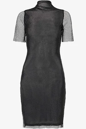 Amy Lynn Crystal-embellished Slim-fit Woven Mini Dress