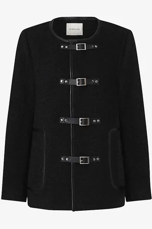By Malina Malia Buckle-embellished Wool-blend Jacket