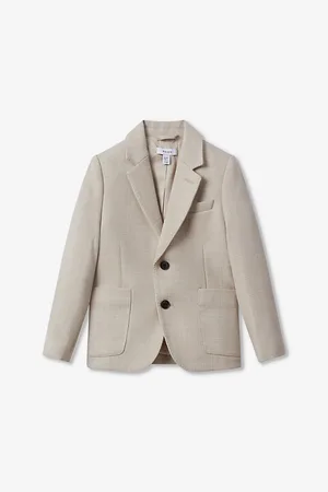 Reiss Attire Notch-lapel Single-breasted Wool-blend Jacket