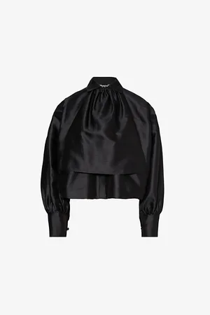 Max Mara Callas Ruched Silk and Cotton-blend Shirt