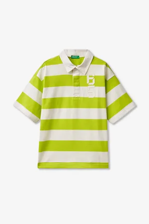 Benetton Stripe-print Logo-embroidered Cotton Polo Shirt 6-14 Years