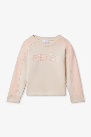 Reiss Ivy Sequin-embellished Raglan-sleeve Cotton-jersey Sweatshirt 4-14 Years