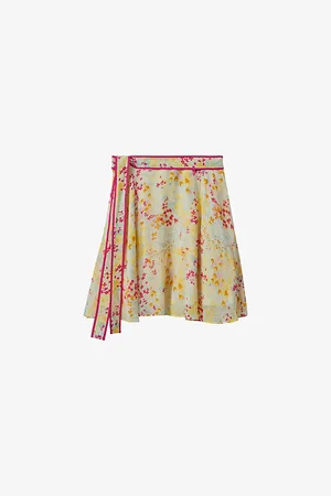 Reiss Lyla Floral-print High-rise Woven Mini Skirt