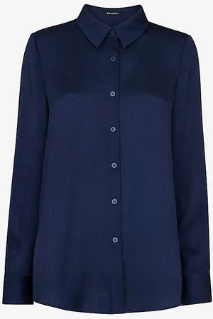 Whistles Molly Satin-textured Stretch-recycled Polyester Blend Shirt