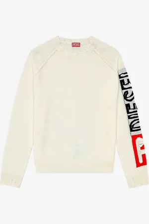 Diesel K-saria Logo-stitch Relaxed-fit Wool Jumper