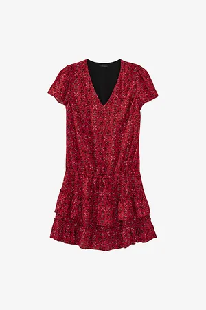 IKKS Bandana-print Cap-sleeve Twill Mini Dress