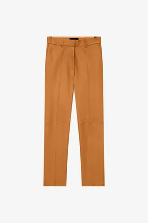 Joseph Coleman Straight-leg High-rise Leather Trousers