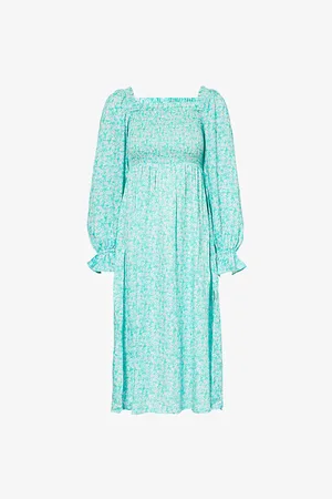 ASPIGA Nancy Square-neck Woven Maxi Dress